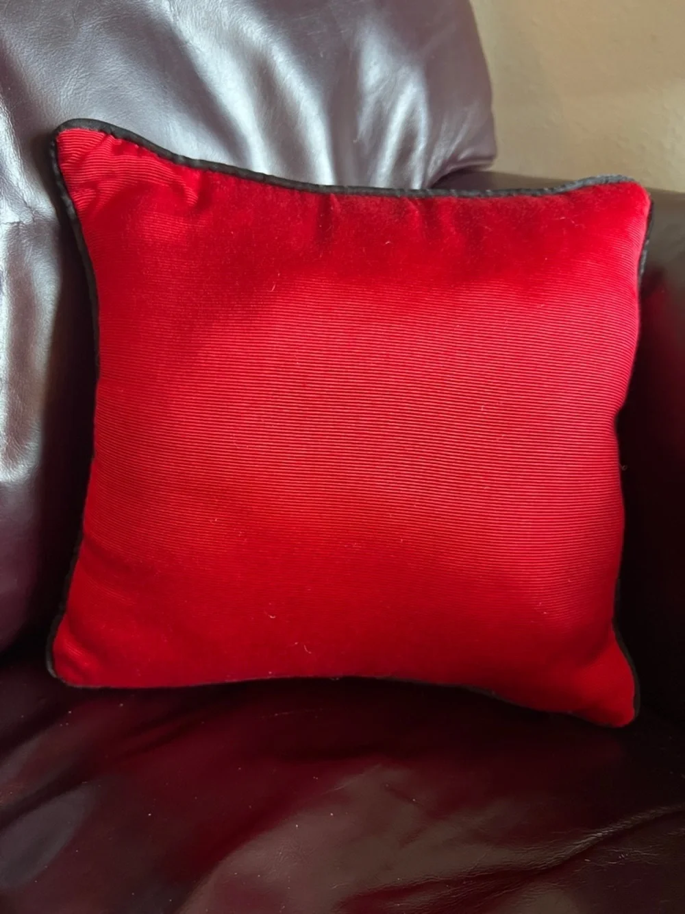 All Dressed Up and Nowhere To Go Small Red Shimmery Throw Accent Pillow